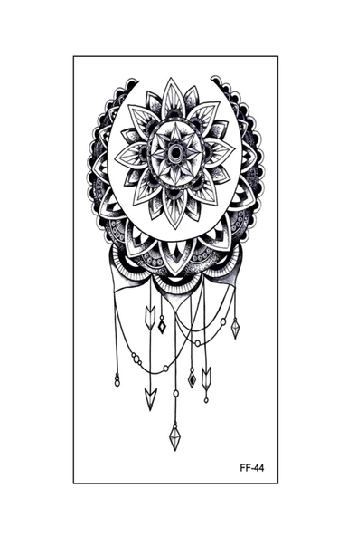 ŞAMDAN DESEN SIRT GÖĞÜS VUCUT İÇİN GEÇİCİ DÖVME Aksesuar Şık Vücut Dövmesi - 3