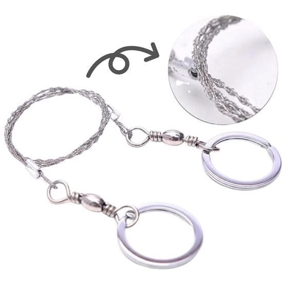 Karavanda ,Kampda  Taşınabilir Mini  Zincir  Cep Testeresi Dişli Tel Ahşap Plastik Metal Kes - 3