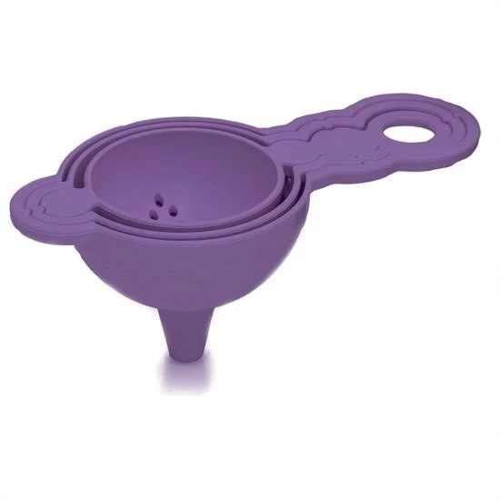 Pratik Yumurta Süzgeci Mini Süzgeç Huni Seti Hepsi Bir Arada - 7