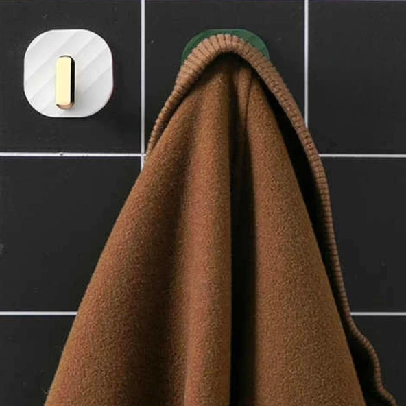 2li Yapışkanlı Retro Askılık Dolap Kapak Kulpu Beyaz - 3