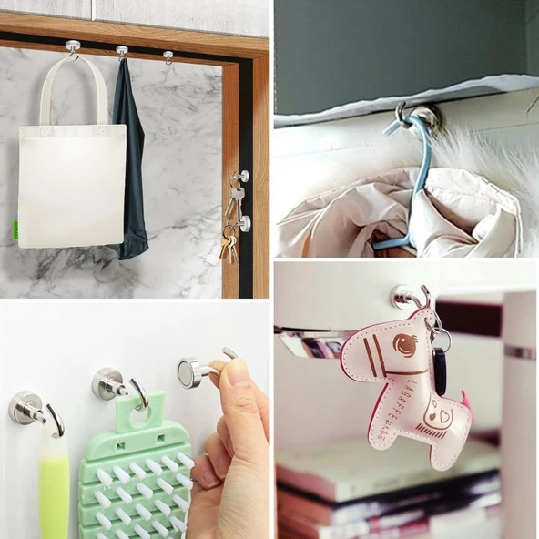 Güçlü Manyetik Mutfak,Banyolar İçin Çok Amaçlı 2'li Magnet Askı - 5