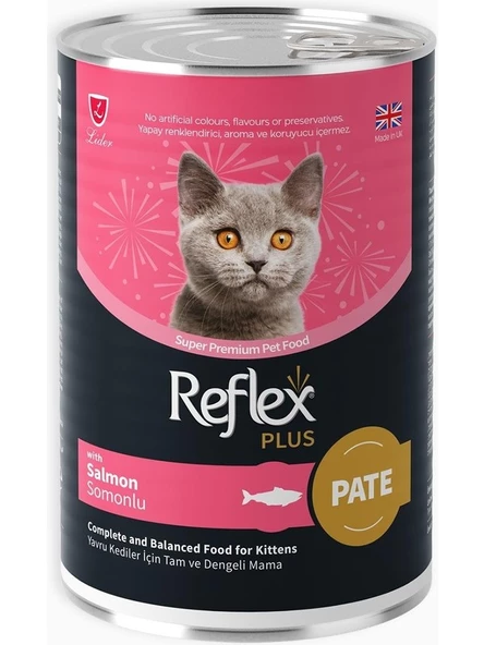 Reflex Plus Pate Içinde Et Parçacıklı Somonlu Yavru Kedi Konservesi 395gr ürün görseli 1