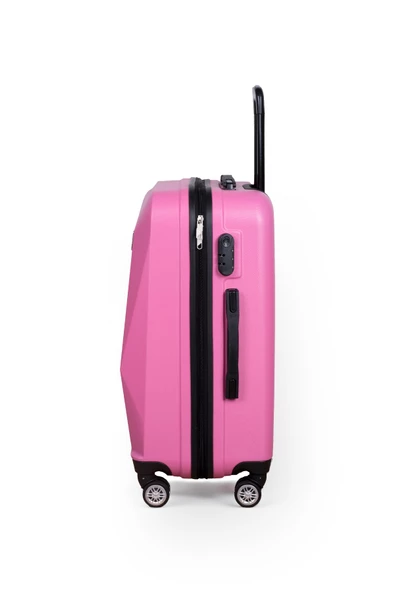 Polo&Sky Elmas Model Pembe Renk 2'li Valiz Seti (Kabin+Orta) - 4