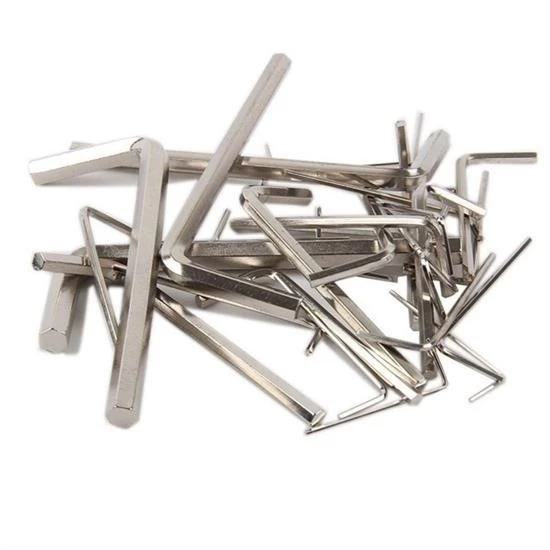 10 Parça Çelik Alyan Seti Kısa Düz Köşe Alyan Anahtar Takımı - 8