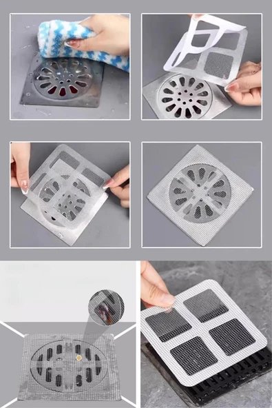 10'lu Banyo ve Mıutfak Lavabo Koku Önleyici ve Haşere Böcek Önleyici Gider Filtresi - 7