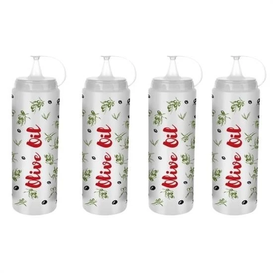 Şeffaf Kapaklı Sızdırmaz Yağlık Sosluk Şişesi Plastik Yağdanlık Master Chef AP-9471 - 6