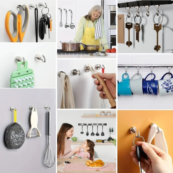 Güçlü Manyetik Mutfak,Banyolar İçin Çok Amaçlı 2'li Magnet Askı - 2