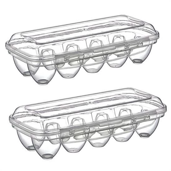 10 Bölmeli Kilitli Kapaklı Yumurtalık Saklama Kutusu YU110 - 7