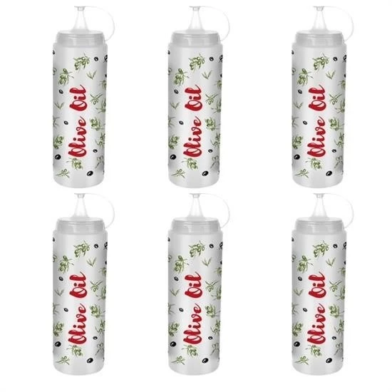 Şeffaf Kapaklı Sızdırmaz Yağlık Sosluk Şişesi Plastik Yağdanlık Master Chef AP-9471 - 7