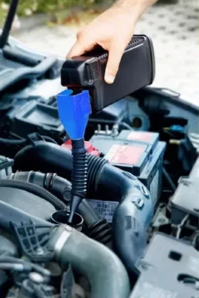 Araba ve Motorsikletler İçin Katlanabilir Plastik Motor Yağ Hunisi - 7