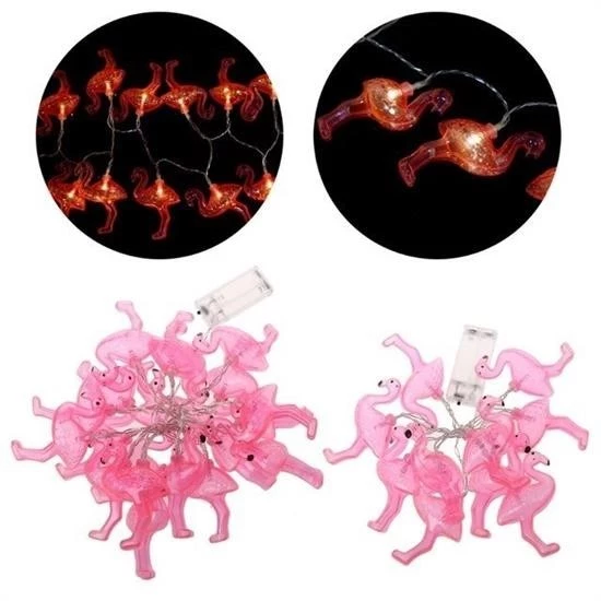 10lu Pilli Led Flamingo Dekoratif Işık Zinciri Aydınlatma 1,5 Mt - 6