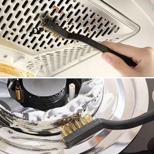 3 lü Detaylı Temizlik Bakır,Demir ve Sert Plastik Tel Fırça - 4