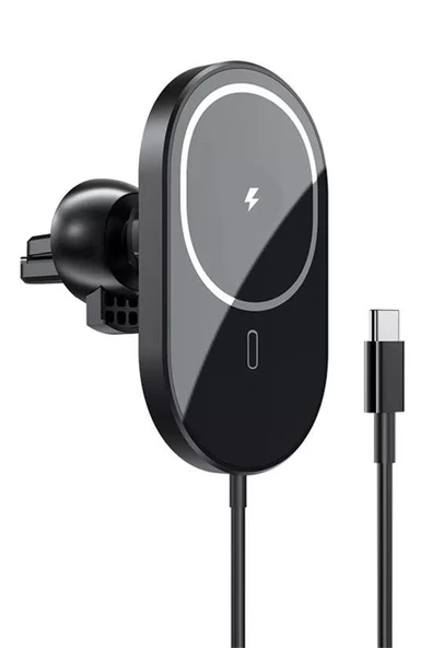 15w Mıknatıslı Takılabilen Hızlı Şarj Tüm Cihaz Ve Araçlara Uyumlu Araç İçi Şarj Cihazı - 7