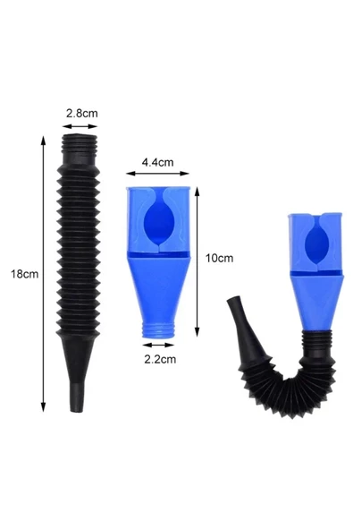 Araba ve Motorsikletler İçin Katlanabilir Plastik Motor Yağ Hunisi - 8
