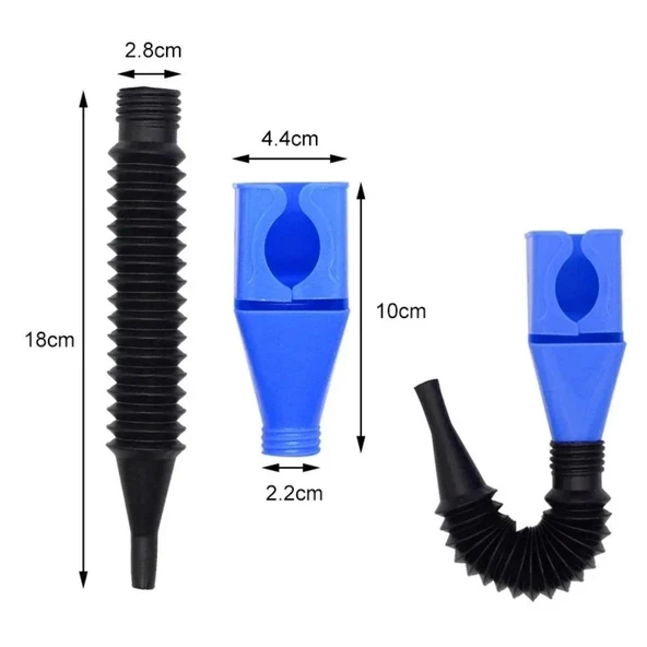 Araba ve Motorsikletler İçin Katlanabilir Plastik Motor Yağ Hunisi - 3