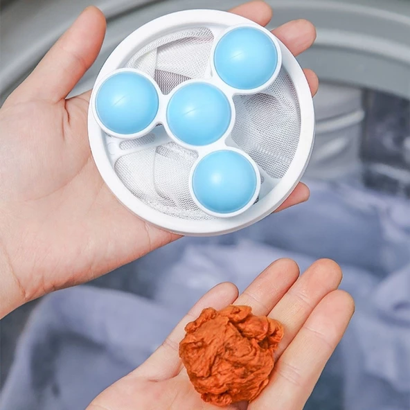 Çamaşır Makinesi İçin  Toz ve Evcil Hayvan Tüyü Toplayıcı Yıkanabilir Tüy Temizleme Aparatı - 3