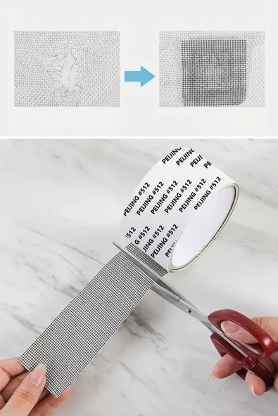 Güçlü Yapışkanlı Pencere Tamir Bandı, Böcek Önleyici Yama Bandı 2 mt x 5 cm - Resim 7