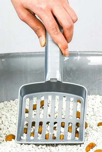 Plastik Evcil Hayvan Kedi Kumu Temizleme Eleme Küreği - 5