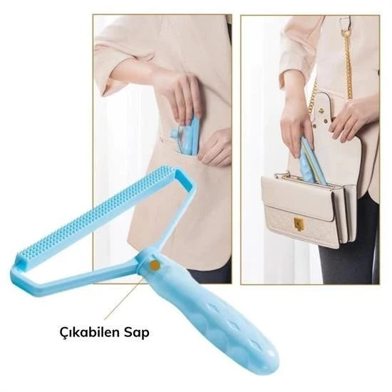 Çift Taraflı Elbise Kazak Plastik Kumaş Tüy Alma ve Tiftik Temizleyici Toplayıcı Taşınabilir - 7