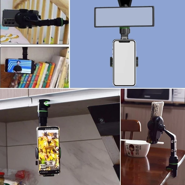 Dikiz Aynasına Takılabilen Eklemli Telefon Tutucu Aparat - 2