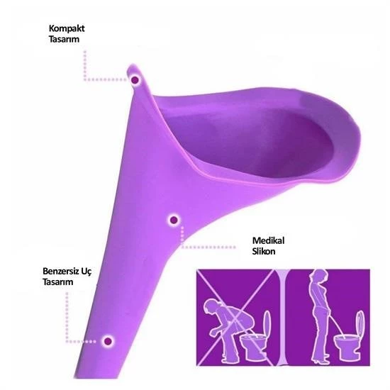 Piez Kadınların İçin Hijyenik Ayakta İşeme Temiz Tuvalet Aparatı - 7