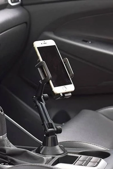 Teleskopik Araç Bardak Yerine Giren Telefon Tutucu - 7