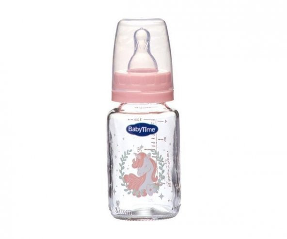 Baby Time BT074 Klasik Cam Biberon 125 Ml - Pembe