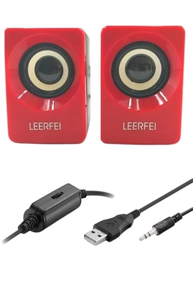 N62 1+1 Multimedia USB ve Jacklı Mini Hoparlör Yüksek Stereo Ses Sistemi - 7