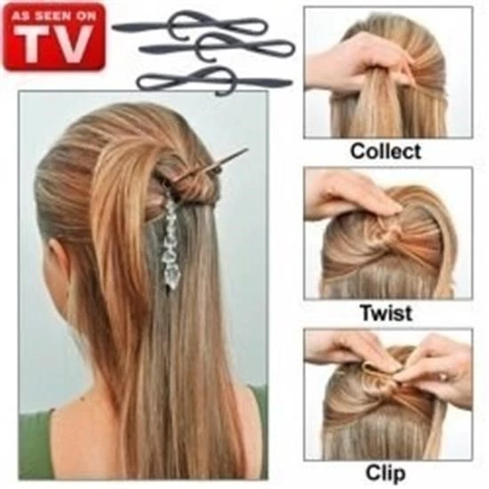 Kolay Saç Toplama Örgü Yapma Tokası Saç Şekillendirme Seti - 3