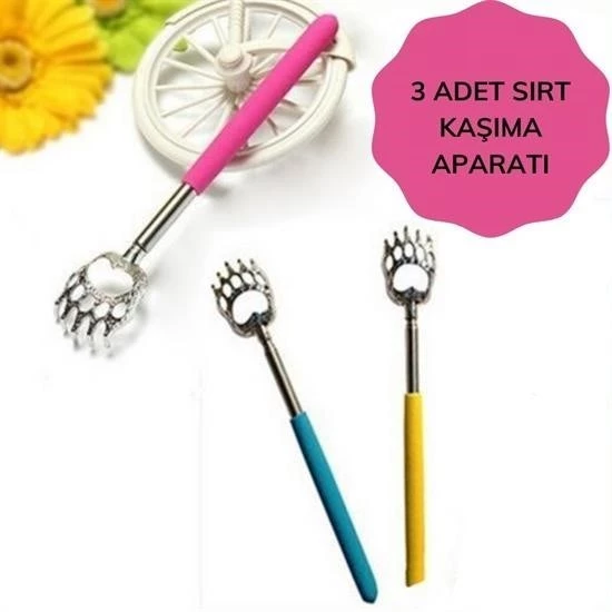 Pratik Kolay Teleskopik Metal Sırt Kaşıma Kaşağı Aleti Aparatı - 7