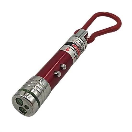 3 Fonksiyonlu Kırmızı Beyaz Işıklı Led Lazer Kedi Köpek Oyuncak Anahtarlık - 2