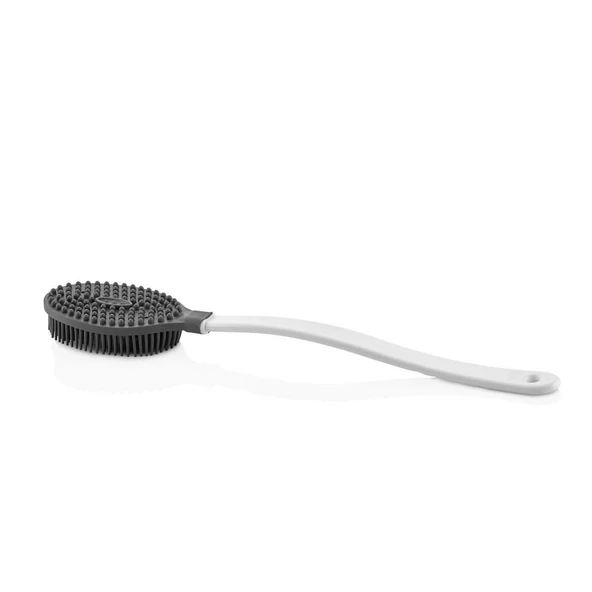 Silikon Masajlı Uzun Saplı Vücut Masaj Fırçası Banyo Sırt Kesesi Saplı Yumuşak Fırça - 3