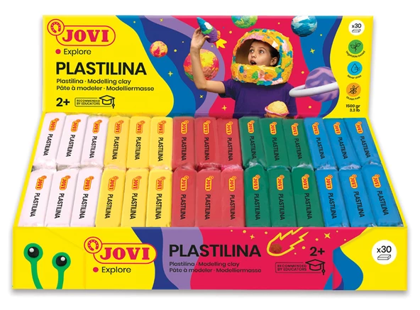 JOVI 70B 50GR KURUMAYAN OYUN HAMURU BASIC 6 X 5 RENK - 30'LU KUTU - 2