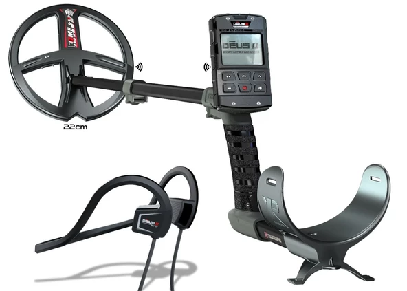 XP DEUS 2 Metal Dedektör - Ana Kontrol Ünitesi BH-01 Kemik İletimli Kulaklık 22cm FMF Başlık ile