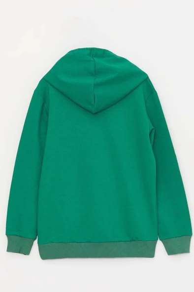 Kız Erkek Kardan Adam ve Yazı Baskılı Bereli Yeni Yıl Yeşil Eşofman Takım - Resim 5