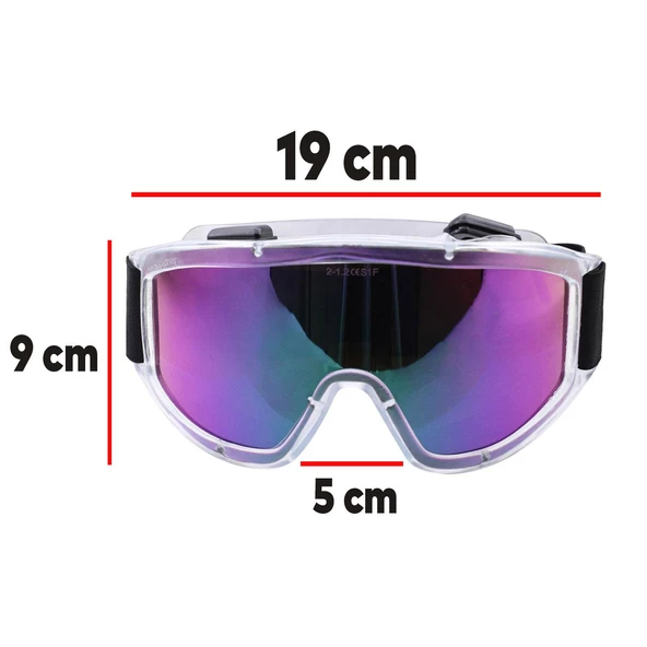 Kayak Gözlüğü Ventilli Güneş Kar Gözlük Gökkuşağı Snowboard Glasses Ekonomik Gözlük - 5