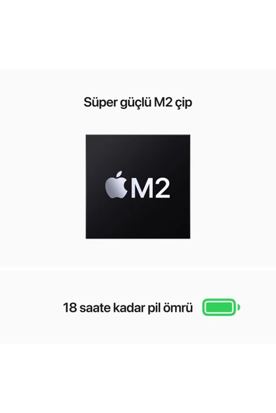 Apple  Macbook Air 13.6" M2 8gb 256gb Ssd Uzay Grisi Apple  Macbook Air 13.6" M2 8gb 256gb Ssd Uzay Grisi MLXW3TU/A - 4