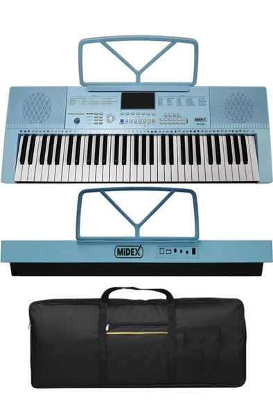Midex PS-2300BL 61 Tuşlu Org Seti Mavi Kaliteli Başlangıç İçin Uygun - 2