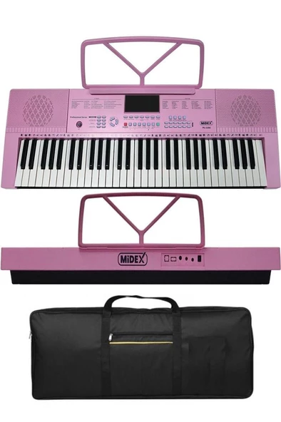 Midex PS-2300PK 61 Tuşlu Org Seti Pembe Kaliteli Başlangıç İçin Uygun - 2