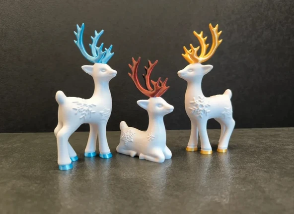 3 Lü Yılbaşı Dekoratif Sevimli Geyik