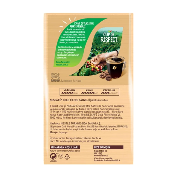 Nescafe Gold Filtre Kahve 250 Gr X 4 Adet - 3
