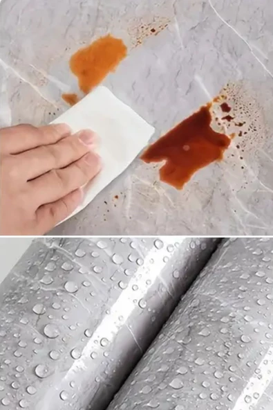 Mermer Desenli Sticker Folyo Atina Grisi 60CM*5MT - 8