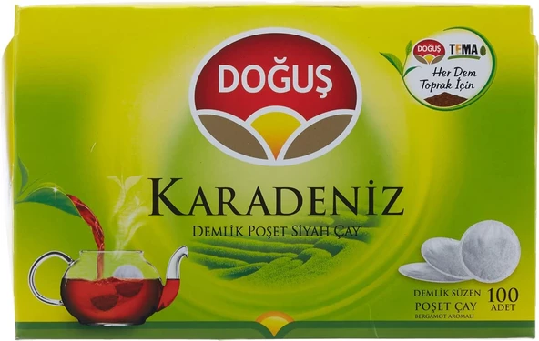 Doğuş Karadeniz Demlik Poşet Çay 100 Adet - 2