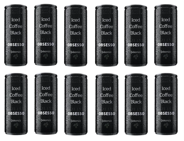 Obsesso Şekersiz Soğuk Kahve 250 Ml X 12 Adet