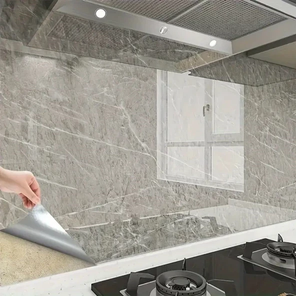 Mermer Desenli Sticker Folyo Atina Grisi 60CM*5MT - 2