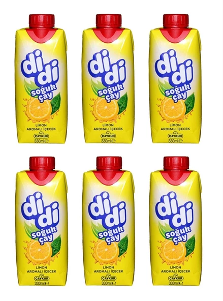 Çaykur Didi Limon Aromalı Soğuk Çay Kutu 330 Ml X 6 Adet