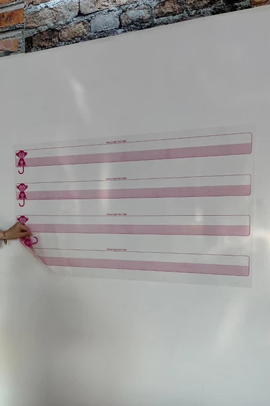 Kılavuz Çizgili Akıllı Kağıt Yazı Tahtası Duvarda İz Bırakmaz Statik Yeni Müfredata Uygun 100x56cm - 7