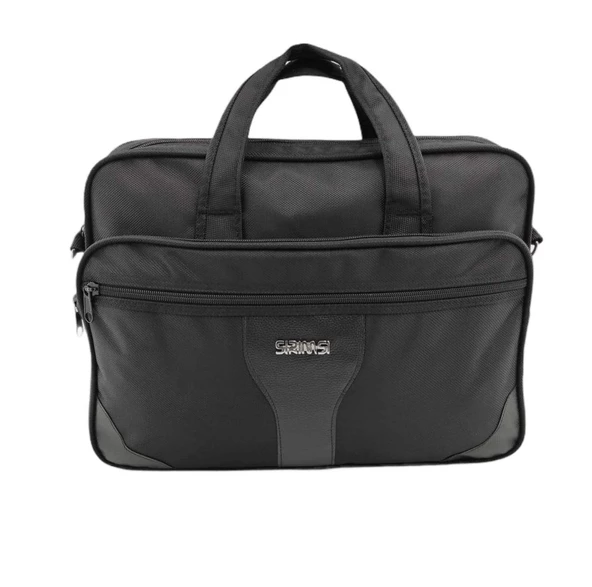 Sırımsı Siyah 1900 Denye Kumaş Laptop & Evrak Çantası (163) - 3