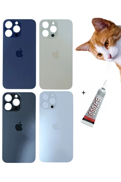 iPhone 14 PRO MAX Arka Batarya Pil Kapağı DERİN MOR (B7000 15 ML Yapıştırıcı) - 1