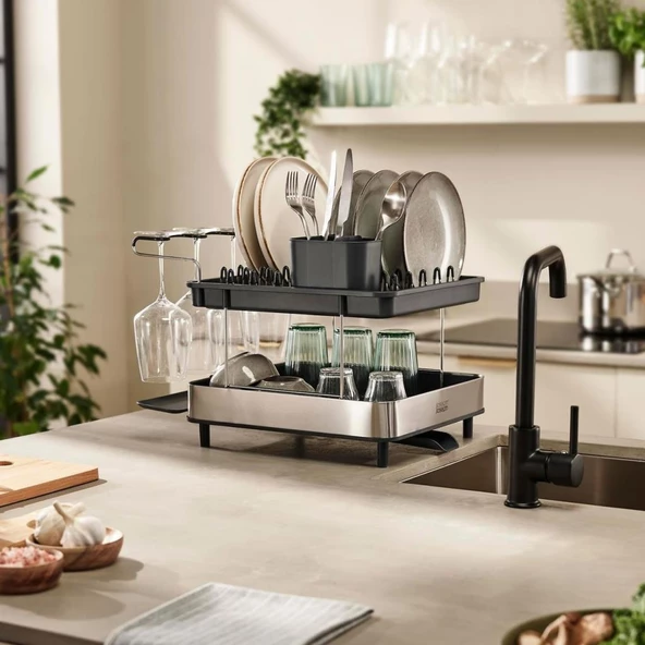 Joseph Joseph 851647 Excel 2 Katlı Bulaşıklık - Paslanmaz Çelik - 2